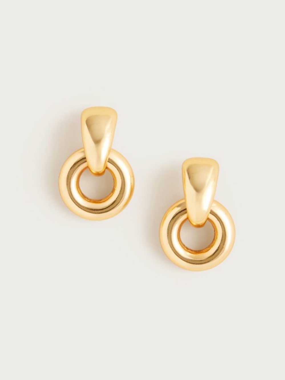 J.Crew. Small door knocker earrings Gold.NWT.